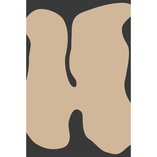 Graphic Beige Shapes Poster