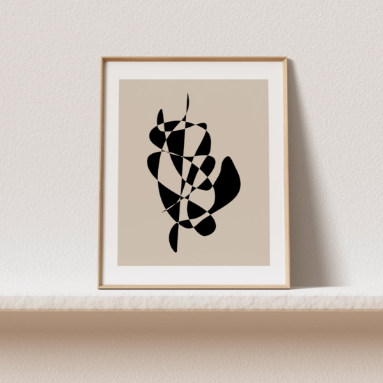 Abstract Black Shapes Poster - Image 3