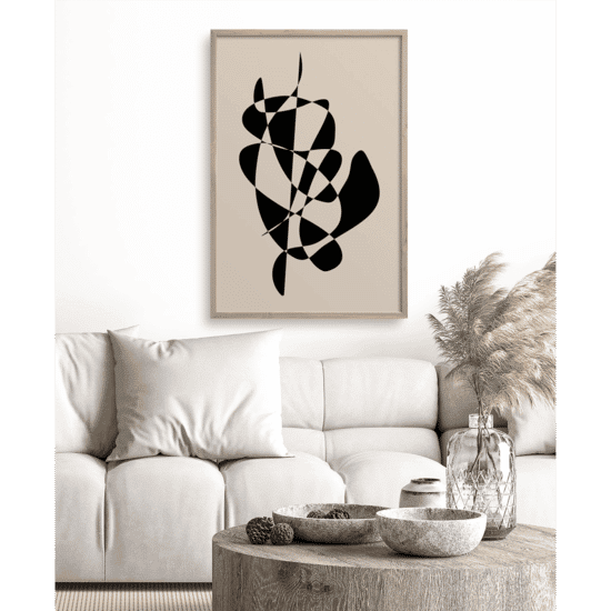 Abstract Black Shapes Poster - Image 4