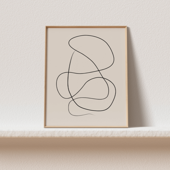 Swirling One Line Poster - Image 3