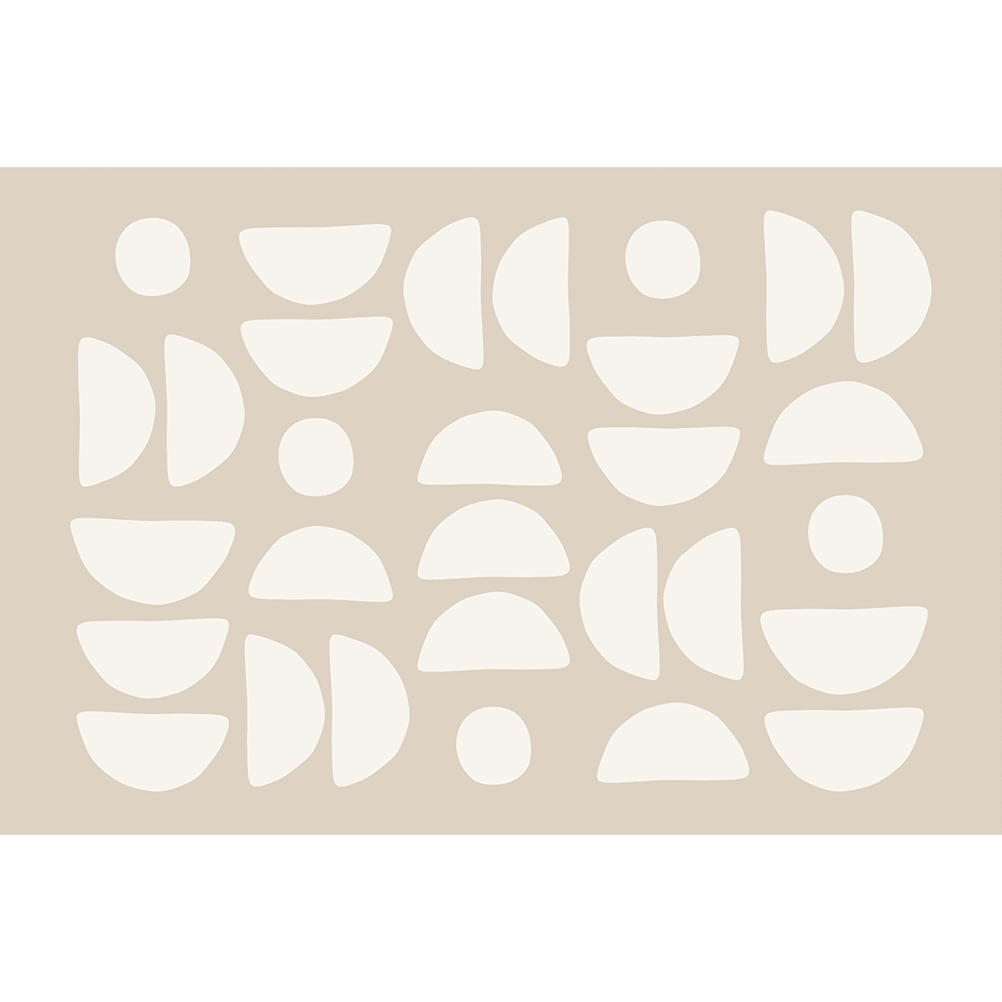 White Half Circles Poster