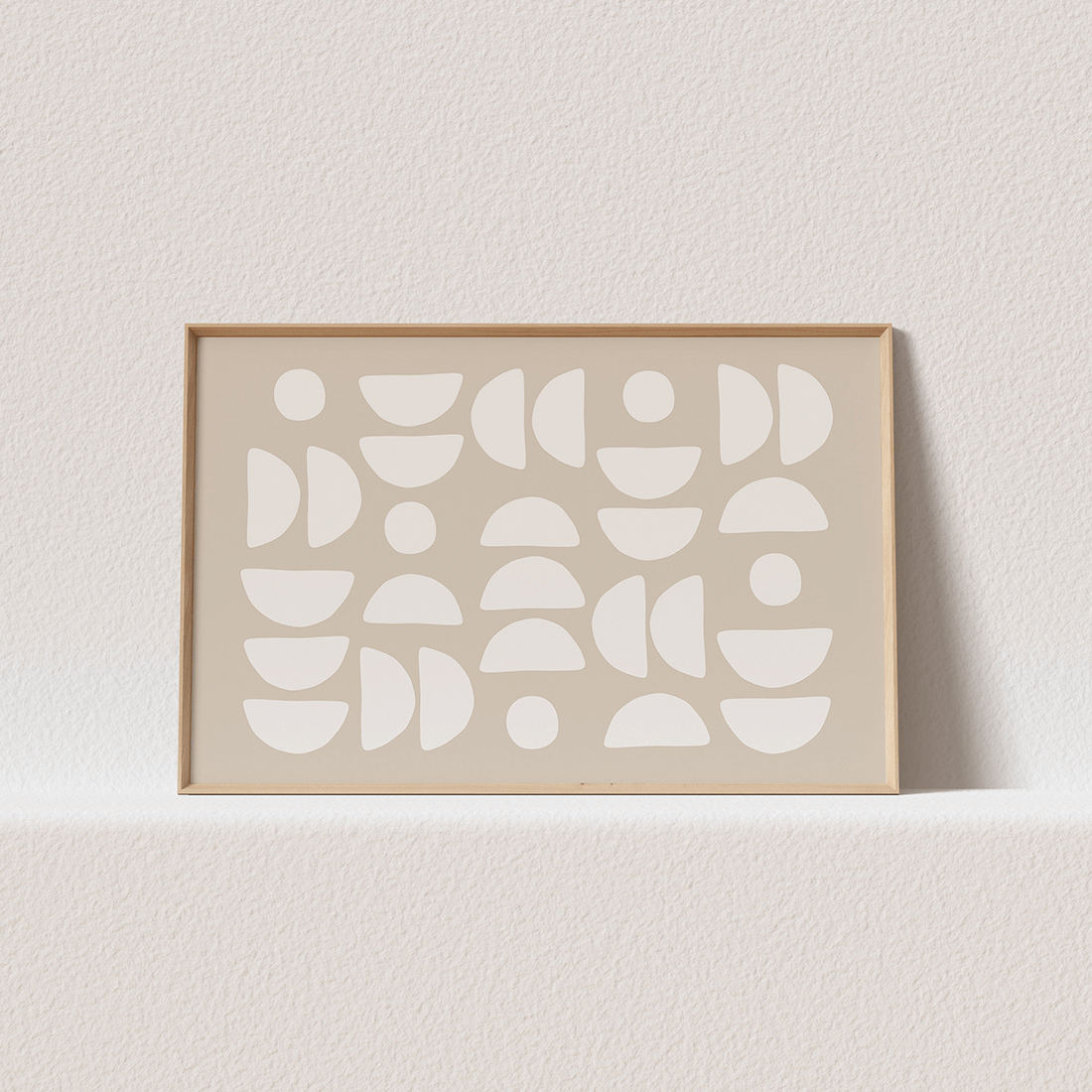 White Half Circles Poster - Image 3