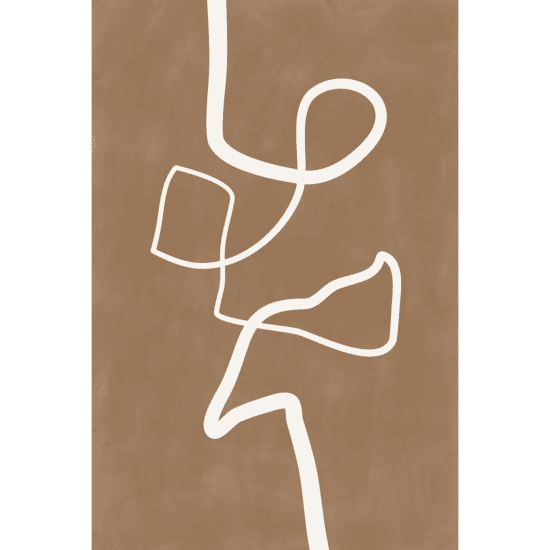 Brown Single Line Poster