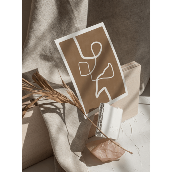 Brown Single Line Poster - Image 5