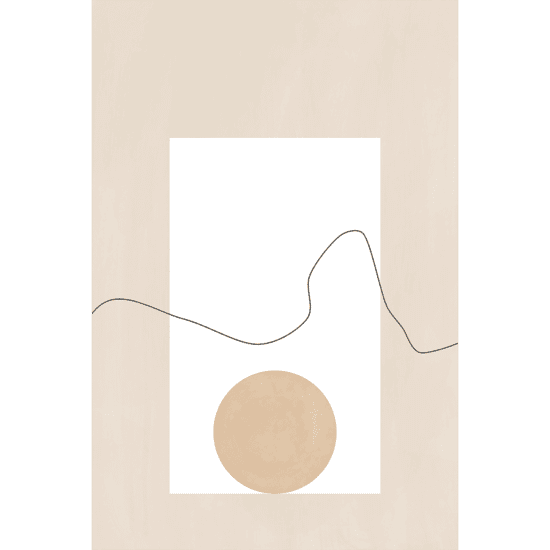 Neutral Geometric Poster