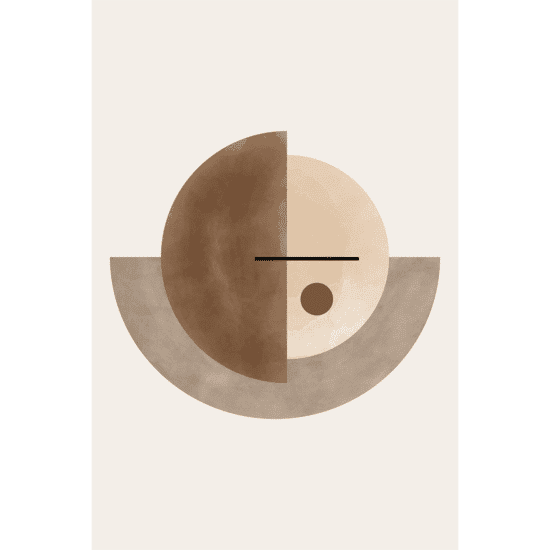 Beige Geometric Poster