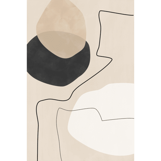 Organic Shapes & Lines Poster