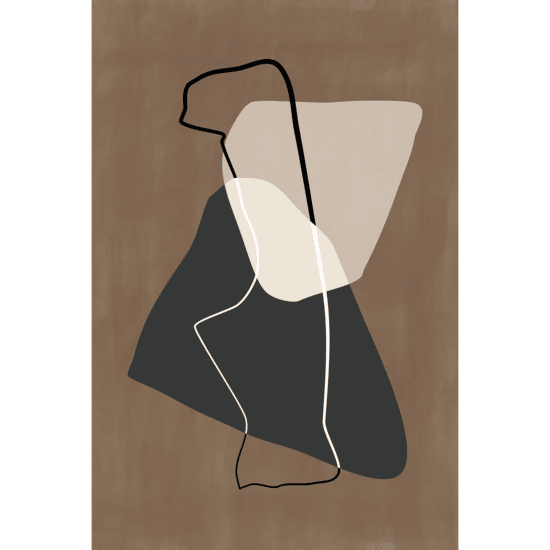 Painted Abstract Shapes Poster No.1
