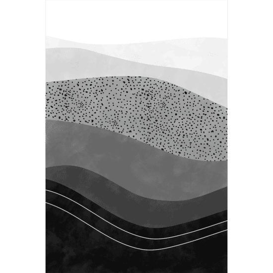 Black Rocky Mountains Poster No.1