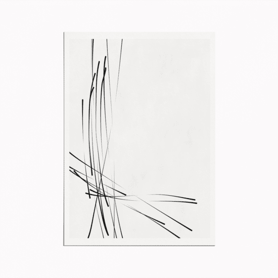White Soft Lines Poster - Image 5