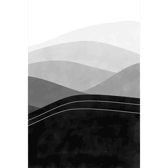 Black Rocky Mountains Poster No.3