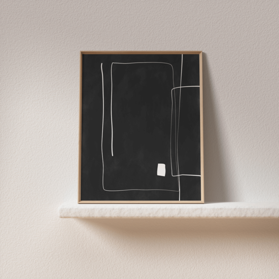 Black and White Painting Poster No.1 - Image 4