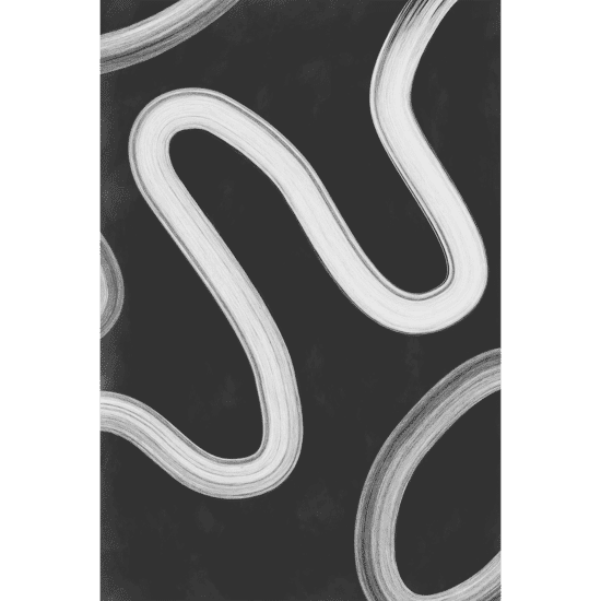 White Brush Strokes Poster No.1