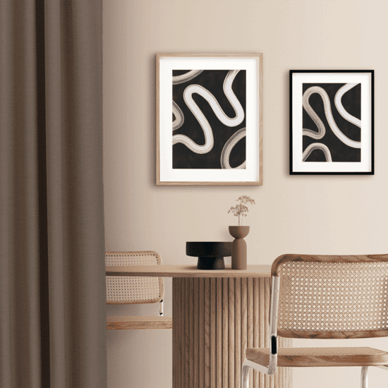White Brush Strokes Poster No.1 - Image 5