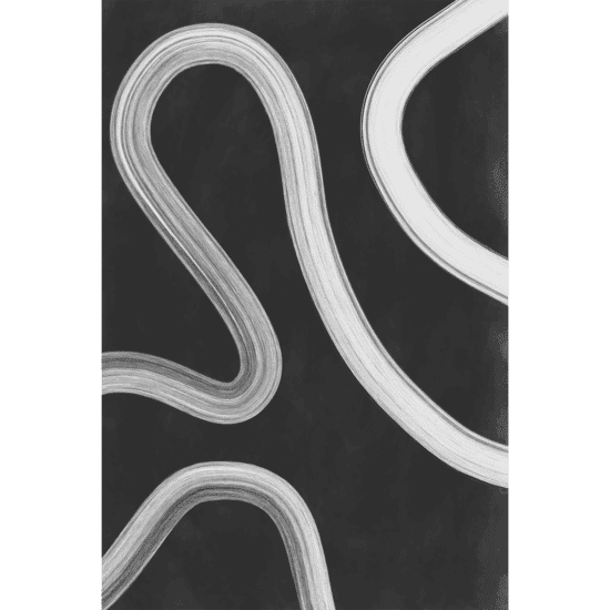White Brush Strokes Poster No.2