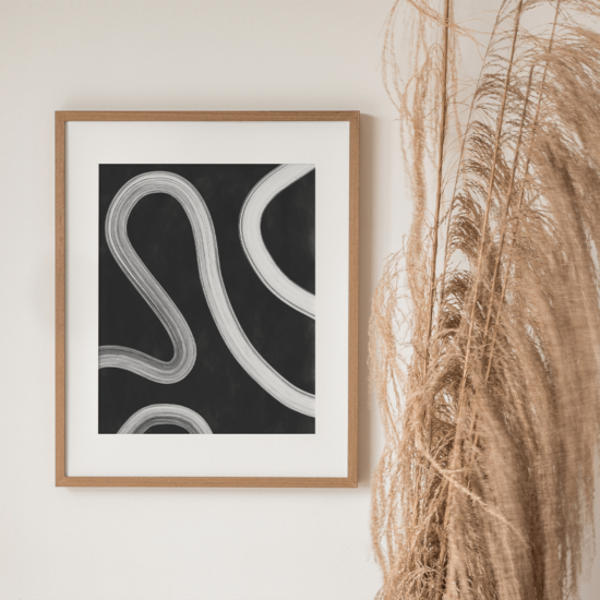 White Brush Strokes Poster No.2 - Image 3