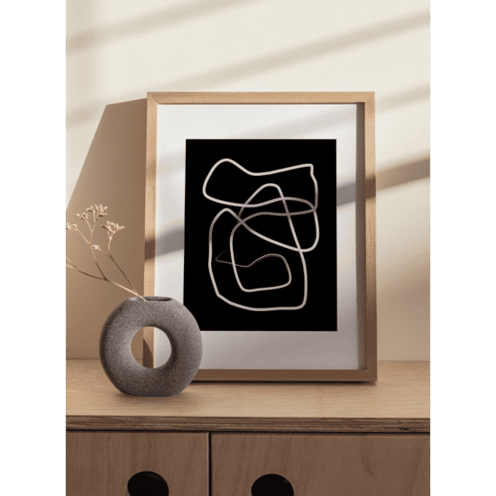 White Thin Curve Poster - Image 2