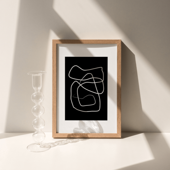 White Thin Curve Poster - Image 5