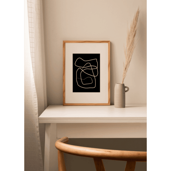 White Thin Curve Poster - Image 3