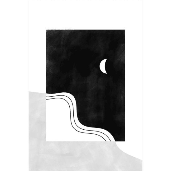 Black & White Nightfall Poster