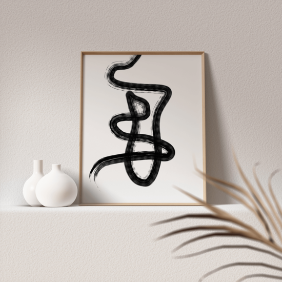 Black & White Paint Stroke Poster No.1 - Image 4