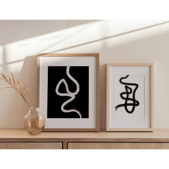 Black & White Paint Stroke Poster No.1 - Image 5