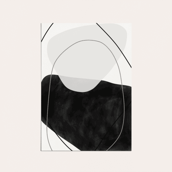 Monochrome Organic Shapes Poster - Image 5