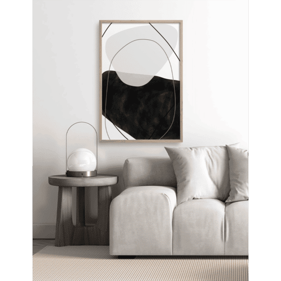 Monochrome Organic Shapes Poster - Image 4