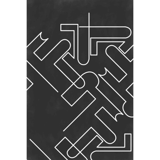 Mid Century Lines Poster No.2