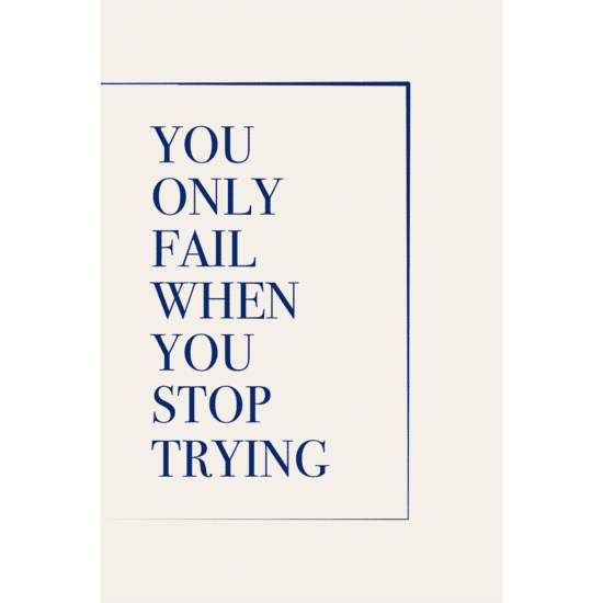 Blue Quote Print