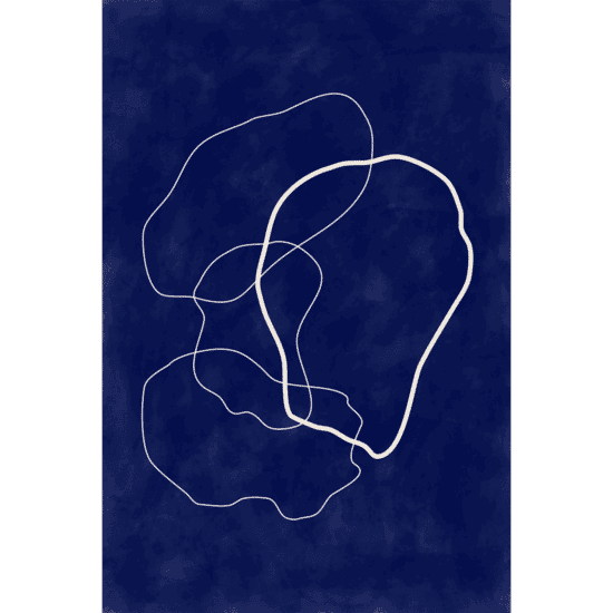 Abstract Navy Lines Poster