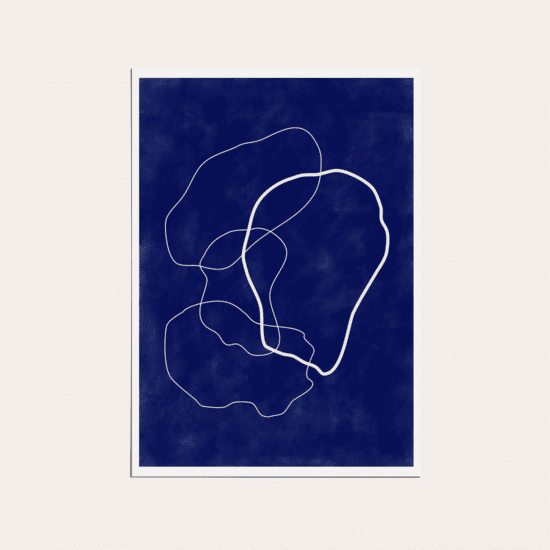 Abstract Navy Lines Poster - Image 5