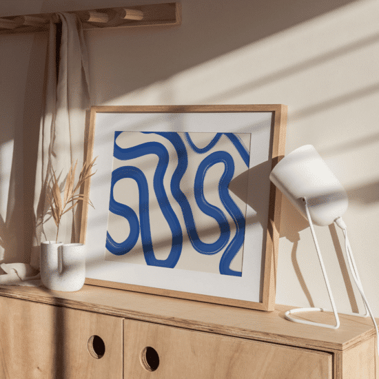 Blue Brush Stroke Poster - Image 2