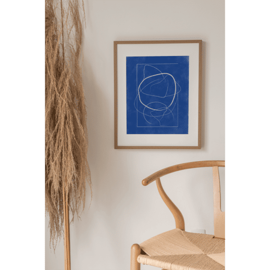 Blue Line Art Poster - Image 4