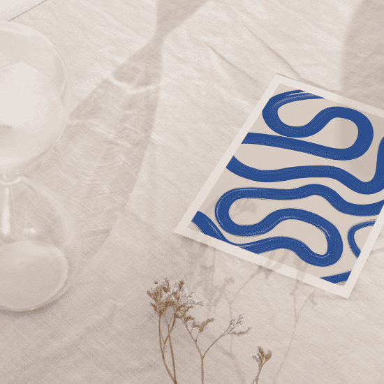 Blue Brush Stroke Poster - Image 5