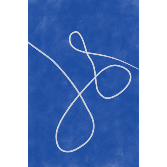 Single Line Blue Poster