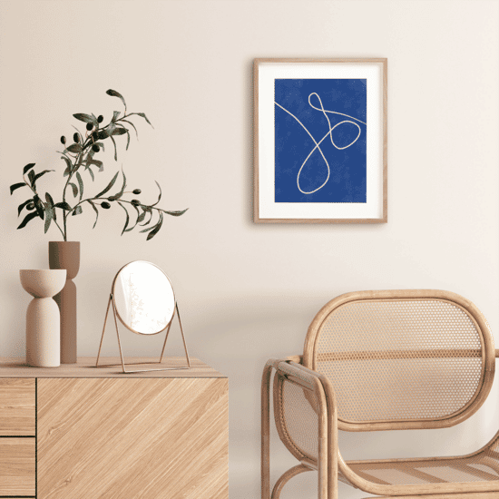 Single Line Blue Poster - Image 4