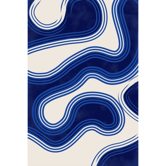 Wavy Blue Poster