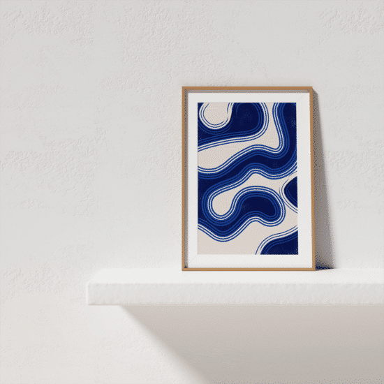 Wavy Blue Poster - Image 4
