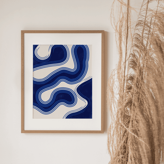Wavy Blue Poster - Image 2