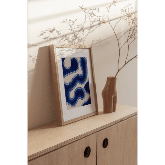 Wavy Blue Poster - Image 3