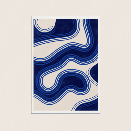 Wavy Blue Poster - Image 5