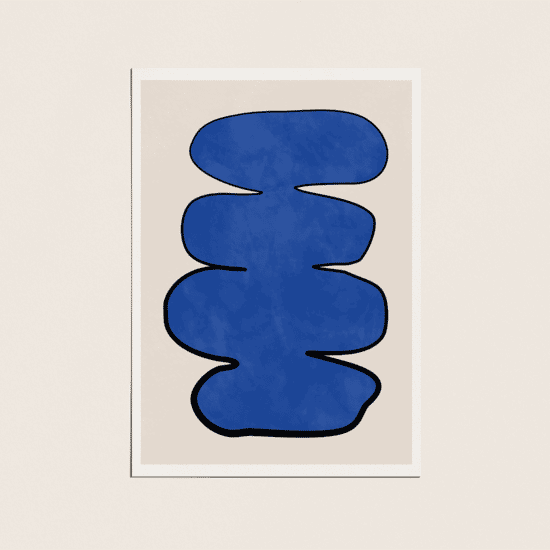 Organic Blue Shape Poster No.1 - Image 5