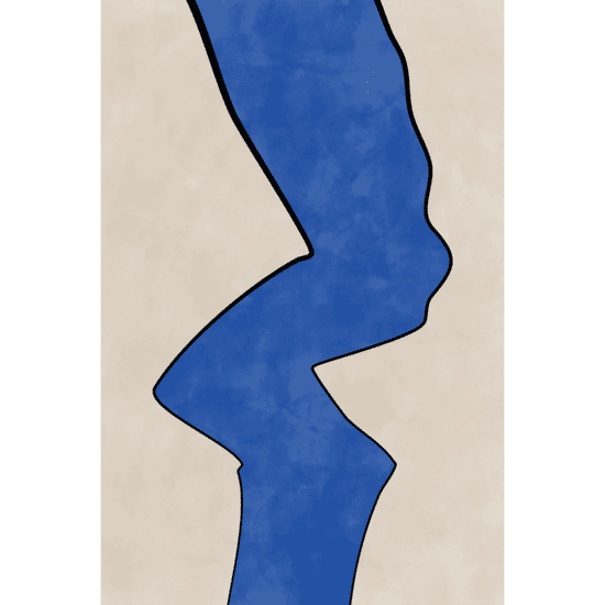 Organic Blue Shape Poster No.2