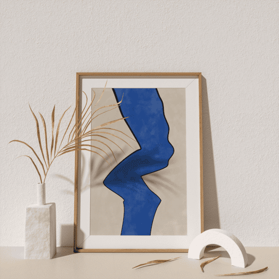Organic Blue Shape Poster No.2 - Image 2