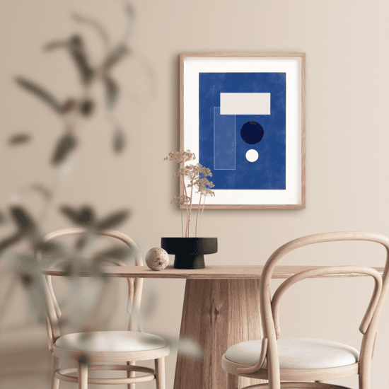 Simple Blue Forms Poster No.1 - Image 2