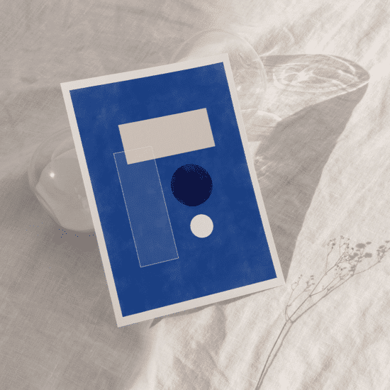 Simple Blue Forms Poster No.1 - Image 5