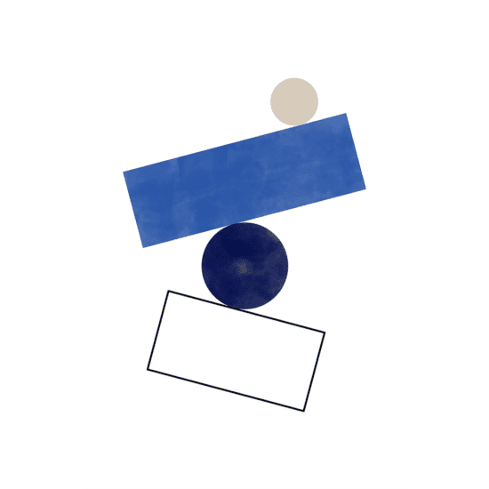 Simple Blue Forms Poster No.2