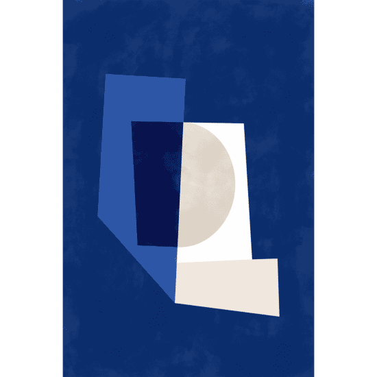 Blue Geometric Poster No.1