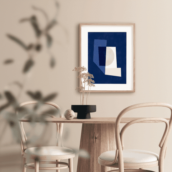 Blue Geometric Poster No.1 - Image 2